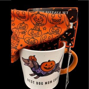 Peppermint & Pine Dachshund doxie Halloween Best Dog Mom Coffee mug dog bandana